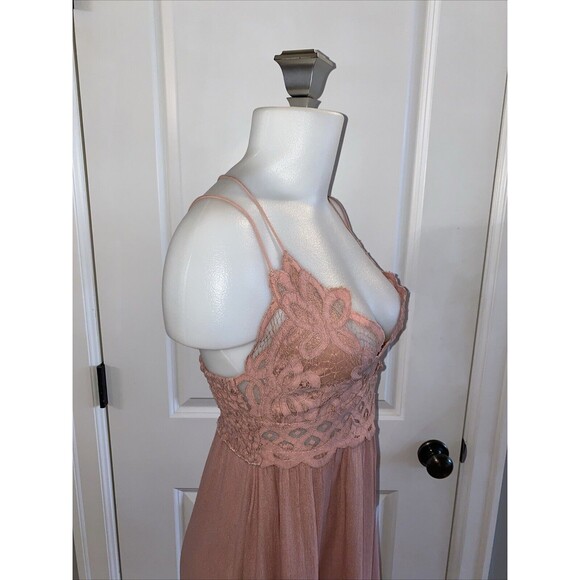 FP ONE‎ FREE PEOPLE Adella Slip Dress Rose Lace Embroidered Babydoll Size XS - Picture 6 of 16